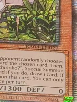 Danger!U TsuchinokoU 1st Edition Quarter Century Secret Rare RA04-EN027 Yu-Gi-Oh - Image 5
