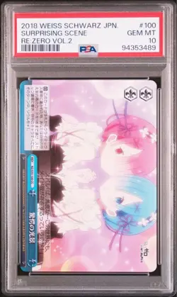 Weiss Schwarz Rem Ram Re:Zero PSA10 Trading Card with Case Rare Out of Print - Image 1