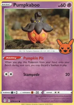 Pumpkaboo 076/203 - Common - Trick or Trade 2022 Pokemon Card - Image 1