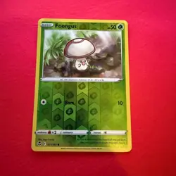 Pokemon TCG Foongus SWSH Silver Tempest 011/195 Reverse Holo Common Card NM-M - Image 1