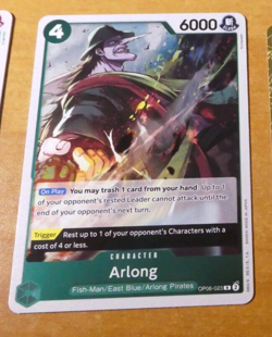ONE PIECE WINGS OF CAPTAIN ENGLISH CARD GAME HOLO CARTE ARLONG OP06-023 EN NM - Image 1