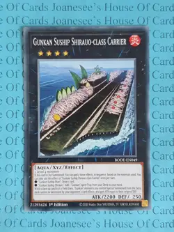 BODE-EN049 Gunkan Suship Shirauo-class Carrier Yu-Gi-Oh Card 1st Edition New - Image 1