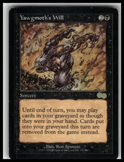 MTG Urza's Saga #171 Yawgmoth's Will Rare - Image 1