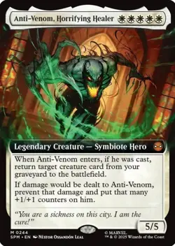 Anti-Venom, Horrifying Healer (Extended Art) - NM/M - Spider-Man MTG - Image 1