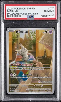 2024 POKEMON SVP EN-SV BLACK STAR PROMO #075 MIMIKYU PSA 10 - Image 1