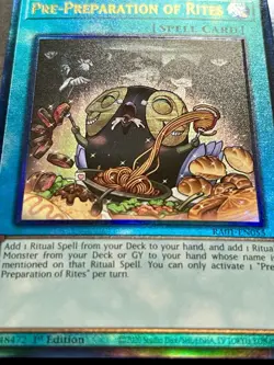 3x Pre-Preparation Of Rites | RA01 | Ultimate Rare | NM | 1st Ed | YuGiOh! - Image 2