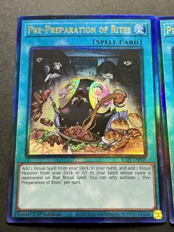 3x Pre-Preparation Of Rites | RA01 | Ultimate Rare | NM | 1st Ed | YuGiOh! - Image 3