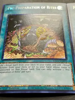 3x Pre-Preparation Of Rites | RA01 Platinum Secret Rare | NM | 1st Ed | YuGiOh! - Image 2