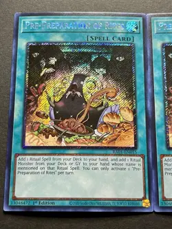 3x Pre-Preparation Of Rites | RA01 Platinum Secret Rare | NM | 1st Ed | YuGiOh! - Image 5
