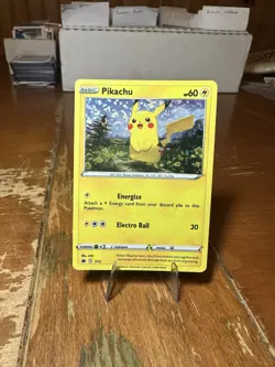 2022 Mcdonalds Happy Meal Pokemon Pikachu Holographic Foil Card 7/15 - Image 1