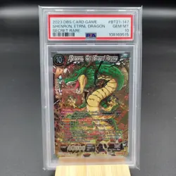 2023 DBS CARD GAME #BT21-147 SHENRON, ETRNL DRAGON SECRET RARE PSA 10 - Image 1