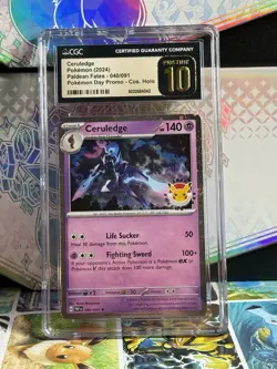 CGC 10 PRISTINE Ceruledge 040/091 Cosmos Holo Pokemon Day Promo 2024 Card - Image 2