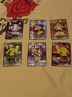 6 Pikachu Pokemon Card Holo GX VSTAR VMAX GX EX Cosplay Art - Image 1