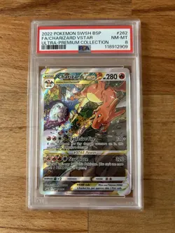 Pokemon Card PSA 8 MINT Charizard Vstar UPC Black Star Promo Full Art #262 - Image 1