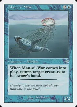 Man-o'-War Starter 1999 NM Blue Uncommon MAGIC THE GATHERING MTG CARD ABUGames - Image 1
