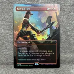 City on Fire - Secret Lair Drop Series (SLD) #1803 NM Borderless Rainbow Foil - Image 1
