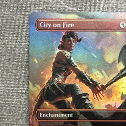 City on Fire - Secret Lair Drop Series (SLD) #1803 NM Borderless Rainbow Foil - Image 2