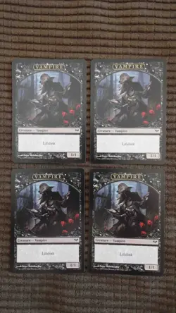 Magic: the Gathering / MtG Vampire Token (1/1, Lifelink) x4 Dark Ascension - Image 1