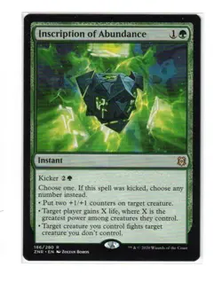 MTG - NM - Inscription of Abundance - Zendikar Rising 186 - Image 1