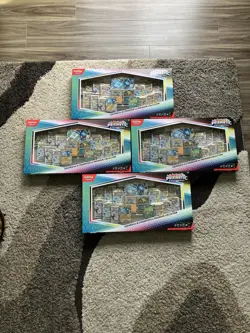 4x Pokemon Prismatic Evolutions Tyranitar EX & Lucario EX Premium Collection - Image 2
