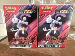 2x Pokemon Destined Rivals Build And Battle Box | Lot of 2 (8 boosters, 2 promo) - Image 1