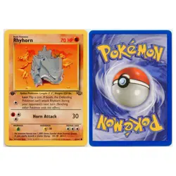 1999 Vintage Pokemon Rhyhorn 1st Edition Jungle WOTC #61/64 LP - Image 3