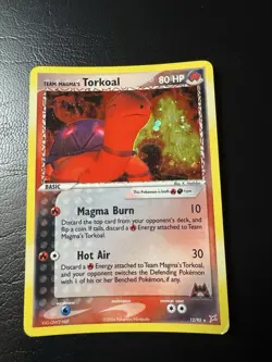 Team Magma's Torkoal 12/95 Team Magma Vs Team Aqua Reverse Holo Rare Pokemon TCG - Image 1