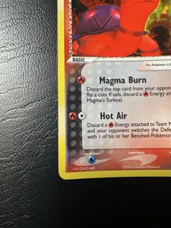 Team Magma's Torkoal 12/95 Team Magma Vs Team Aqua Reverse Holo Rare Pokemon TCG - Image 3