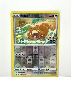 Pokemon TCG Bidoof (Peelable Ditto) 059/078 Pokemon GO Reverse Holo NM- See Pics - Image 1