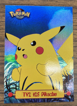1999 Pokemon Topps - TV2 #25 Pikachu Foil - Series 1 Blue Label (smooth) - Image 1