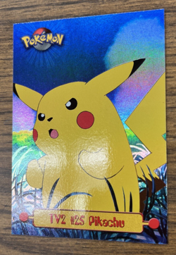 1999 Pokemon Topps - TV2 #25 Pikachu Foil - Series 1 Blue Label (smooth) - Image 2