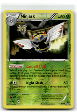 Pokemon TCG - Ninjask 11/124 Reverse - Reverse Holo Rare - Dragons Exalted - Image 1