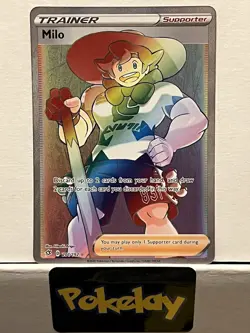 Pokemon TCG Milo Rebel Clash 201/192 Holo Secret Rare - Image 1