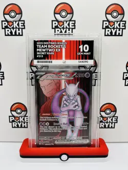 Pokemon Team Rocket's Mewtwo EX Destined Rivals 213/182 Full Art ACE 10 GEM MINT - Image 1