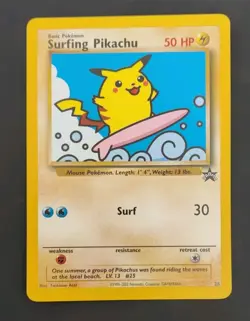 Surfing Pikachu #28/53 Black Star Promo Regular, 2001 Vintage Pokemon TCG, NM - Image 1