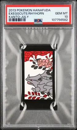 2013 Pokemon Hanafuda Exeggcute Rhyhorn PSA 10 GEM MINT Kanto July - Image 2