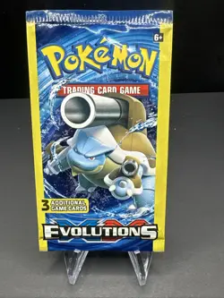 Pokemon XY Evolutions Booster Pack 3-Card Mini Pack Blastoise Artwork - SEALED - Image 1
