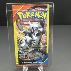Pokemon XY Primal Clash Sealed 3 Card Booster Pack - Image 1