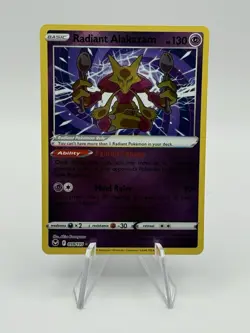 Radiant Alakazam 059/195 Silver Tempest Ultra Rare Holo Pokemon Card - Image 1