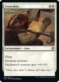 MTG Stoneskin - Foil, Commander Legends: Battle for Baldur's Gate, Lightly Playe - Image 1