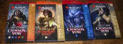 4 LOT MTG MAGIC GATHERING INNISTRAD MIDNIGHT HUNT CRIMSON VOW BOOSTER VAMPIRES + - Image 1