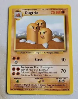 Dugtrio 019/102 Base Set Regular NM Near Mint Pokemon - Image 1