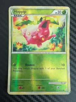 Pokemon TCG Hoppip Heartgold Soulsilver 67/123 Reverse Holo Common DMG - Image 1