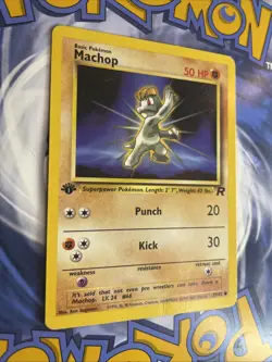 Machop 59/82 Team Rocket 1st Edition Fighting Common WOTC Vintage Pokemon TCG - Image 2