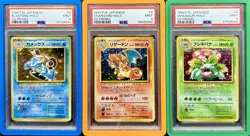 1998 Pokemon Japanese CD Promo Charizard, Venusaur, Blastoise PSA 9 NM - SWIRL - Image 1