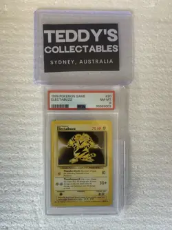 1999 POKEMON BASE SET UNLIMITED #20 ELECTABUZZ PSA 8 - Image 1