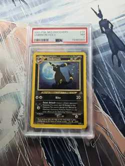 Pokemon TCG PSA 7 Umbreon Neo Discovery Holo, Unlimited - Image 1