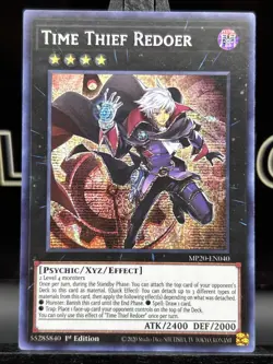 ** TIME THIEF REDOER ** 1ST EDITION PRISMATIC SECRET RARE NM MP20-EN040 YUGIOH! - Image 3