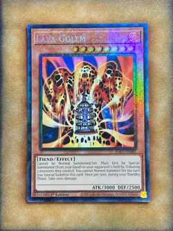 Yugioh Lava Golem RA01-EN001 Prismatic Collector Rare 1st Ed NM - Image 1