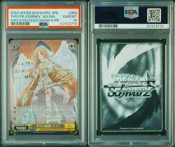 Weiss Schwarz SAO Asuna SP PSA10 Signed Millennium Journey Card Limited Edition - Image 1